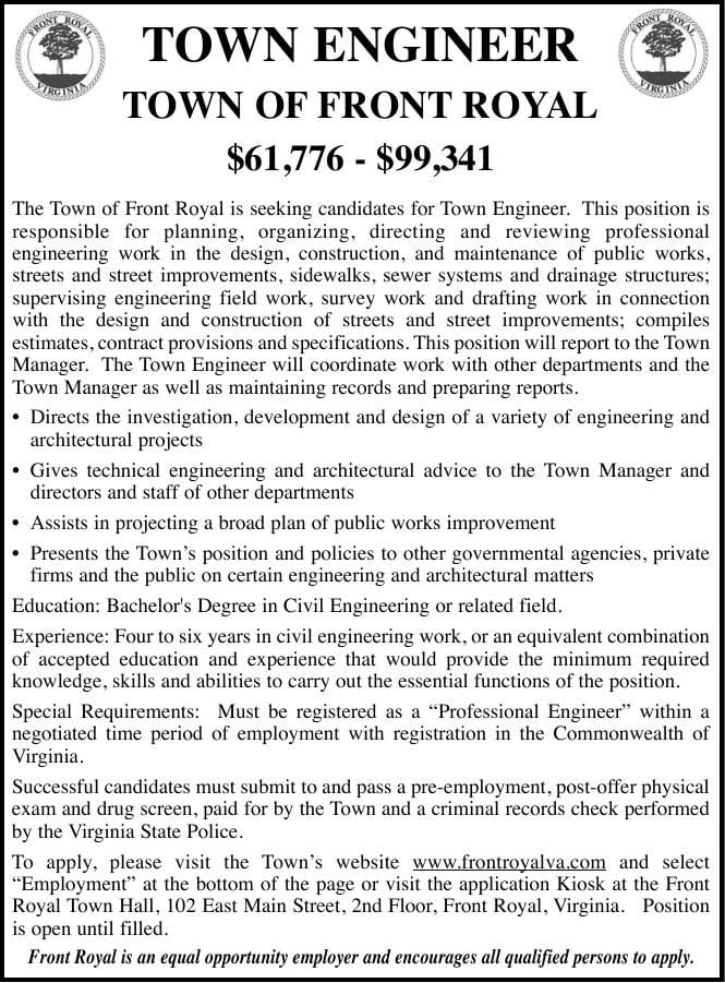 Town of Front Royal Employment