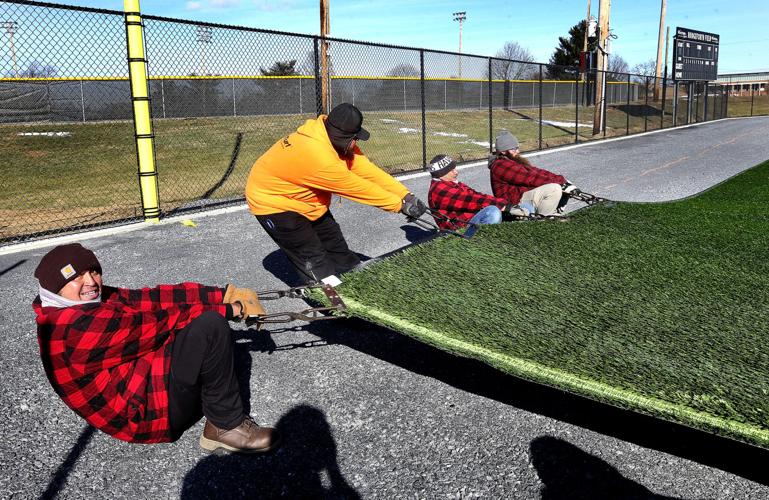 Shaffer Sports Complex Baseball Field Artificial Turf Installation Complete