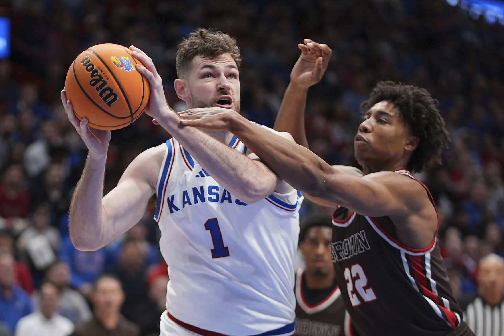 Mayo And Dickinson Power No. 8 Kansas To An 87-53 Win Over Brown ...