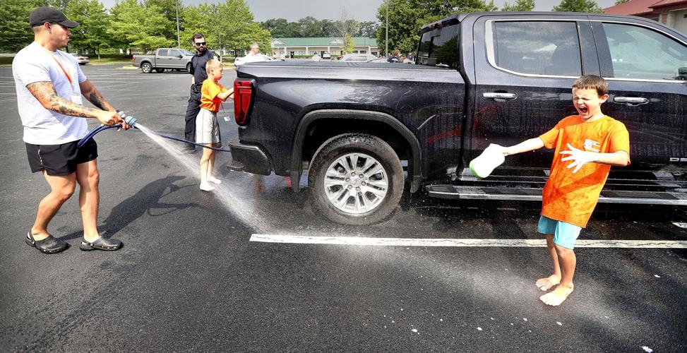 Working at the car wash