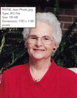 1770 Jeannette (Jean) Woolf (Heflin) Payne photo.png | | winchesterstar.com