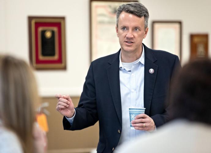 Cline visits with constituents before heading to ‘The Swamp