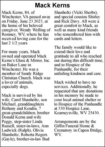 Mack Kerns Obituaries