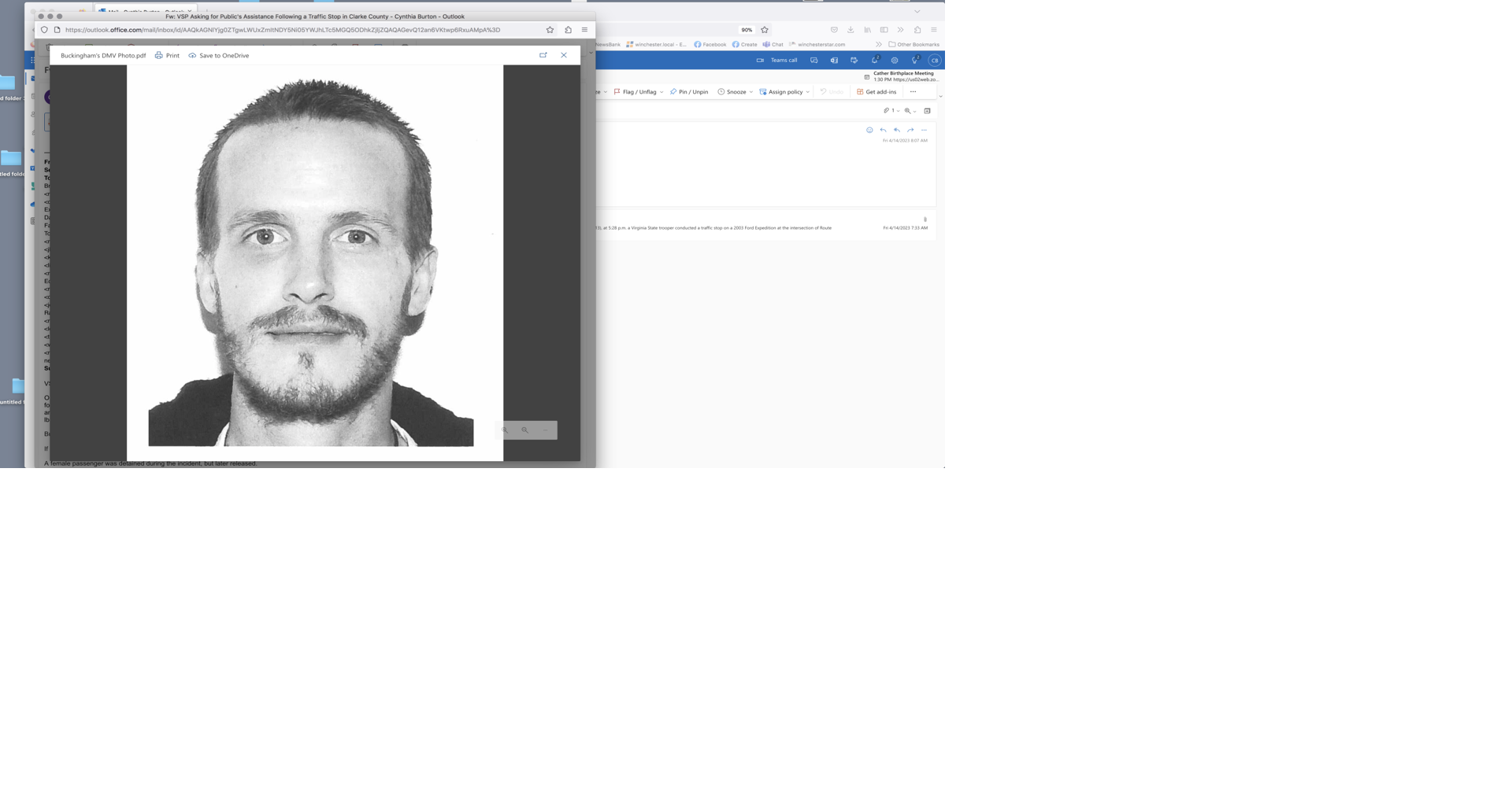 Update Winchester man who fled traffic stop in Clarke County