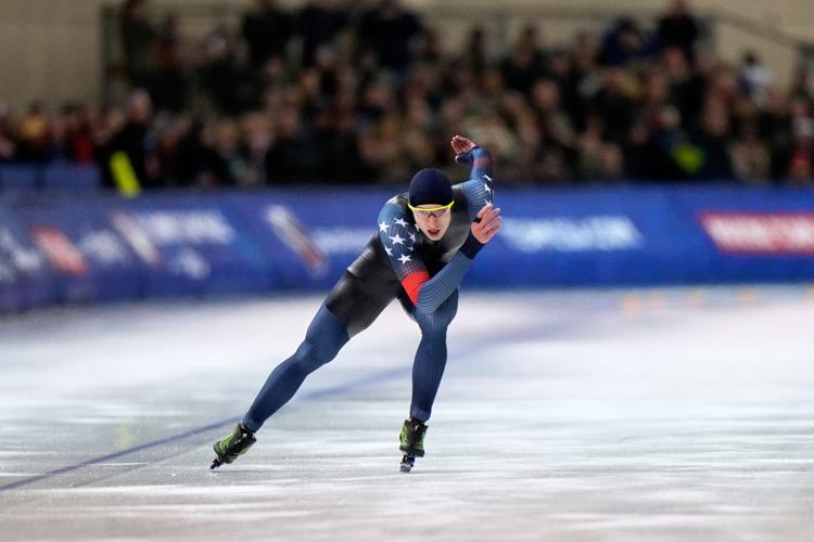 Jordan Stolz focused on the Olympics at US speedskating trials