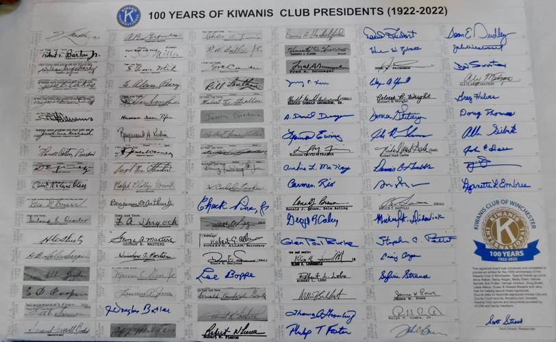 Kiwanis collect signatures of all 100 club presidents Winchester Star
