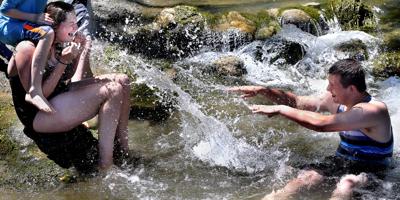 Splashing around at Clearbrook Park
