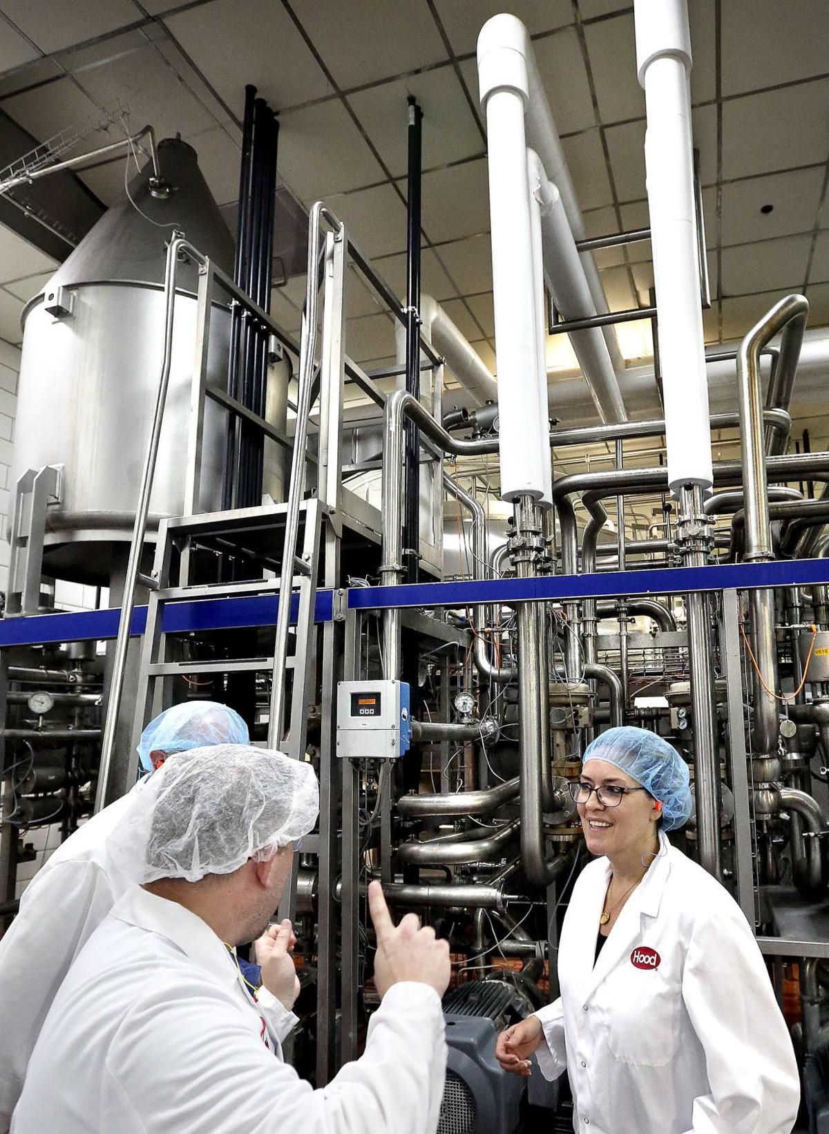 At tour of Hood dairy plant, trade policy was the topic of the day