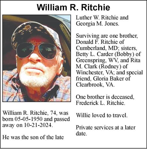 William R. Ritchie | Obituaries | winchesterstar.com