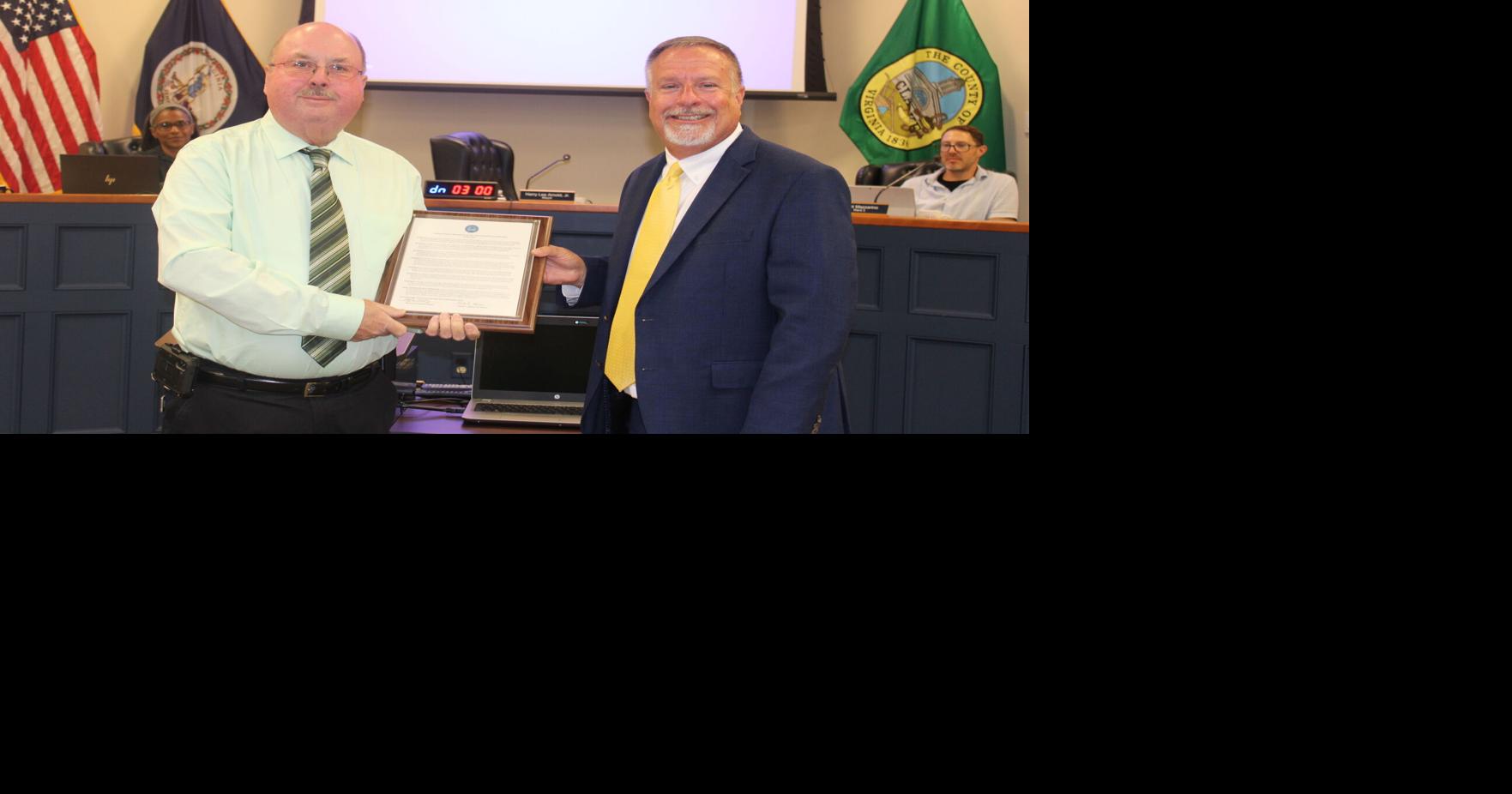 Town manager honored for 30-plus years of service