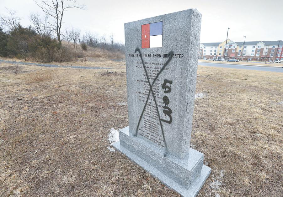 Spray paint removed from vandalized Civil War monument News