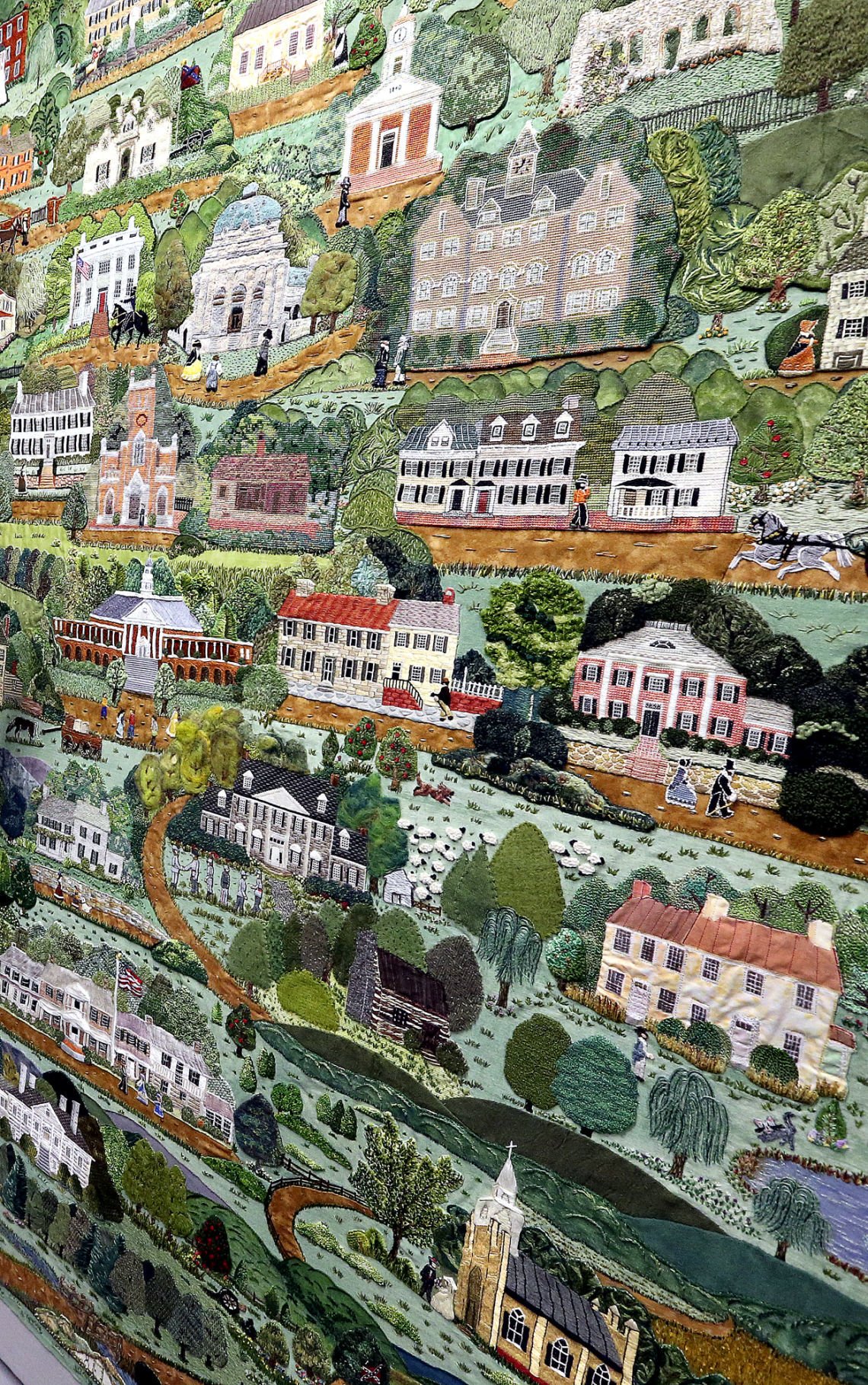 Community-created tapestry on display at Handley Library  Winchester 