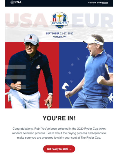 Ryder Cup tickets alert