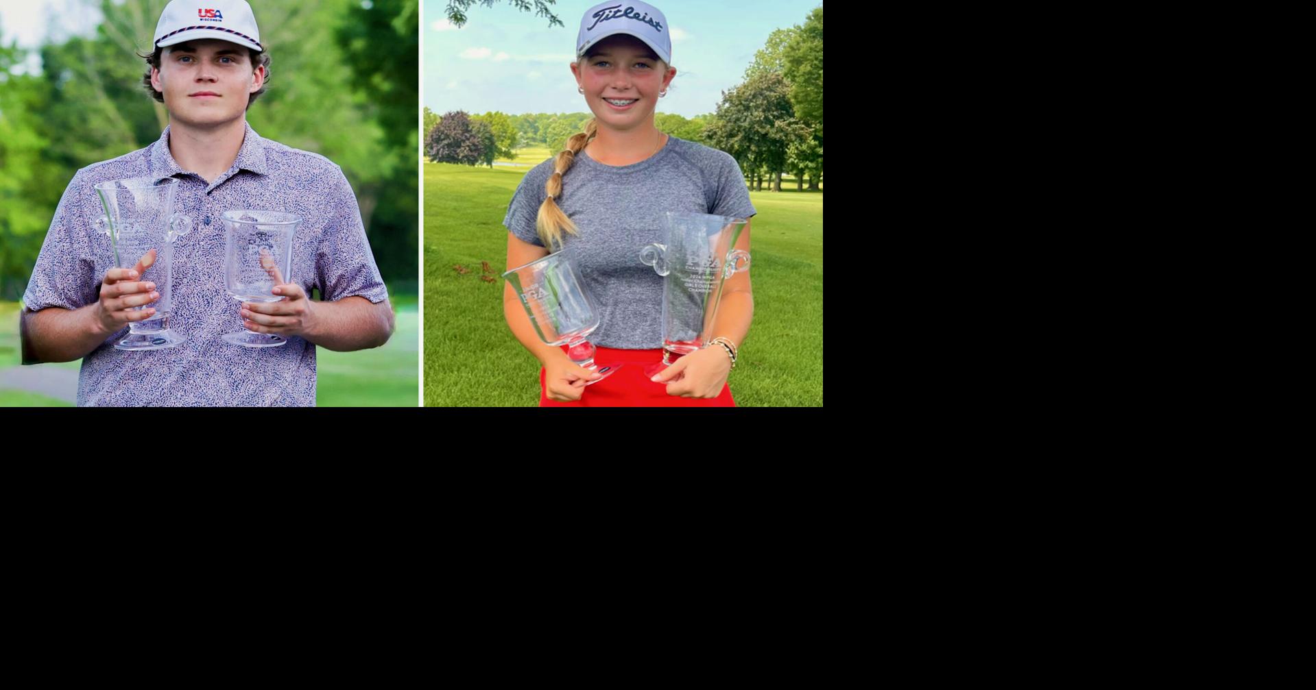 A day full of close calls ends with Mequon's Lola Appleby, Milton's Kade Wieland pulling out one-stroke victories at WPGA Junior Championship