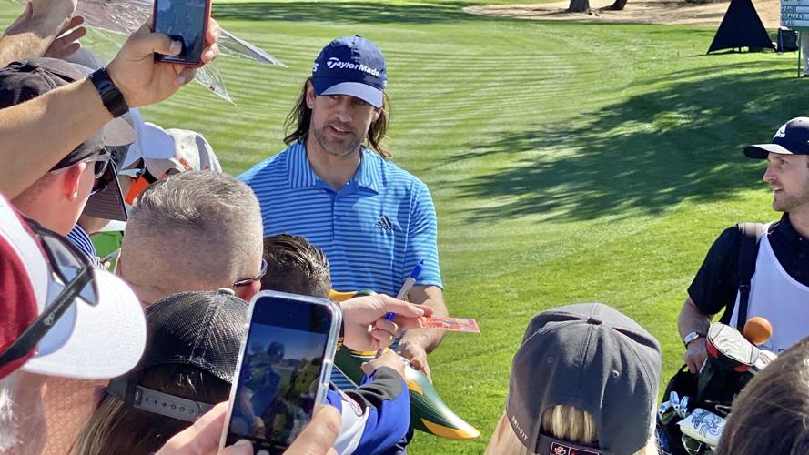 Packers QB Aaron Rodgers was truly a man of the people at WM Phoenix Open  pro-am. Just ask Marlowe Sorensen and Sandy Bing., Men's Professional