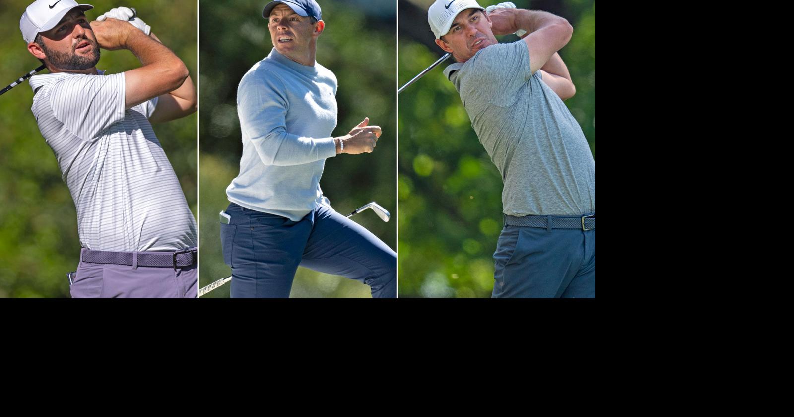 The Big Three Scottie Scheffler, Rory McIlroy and Brooks Koepka come