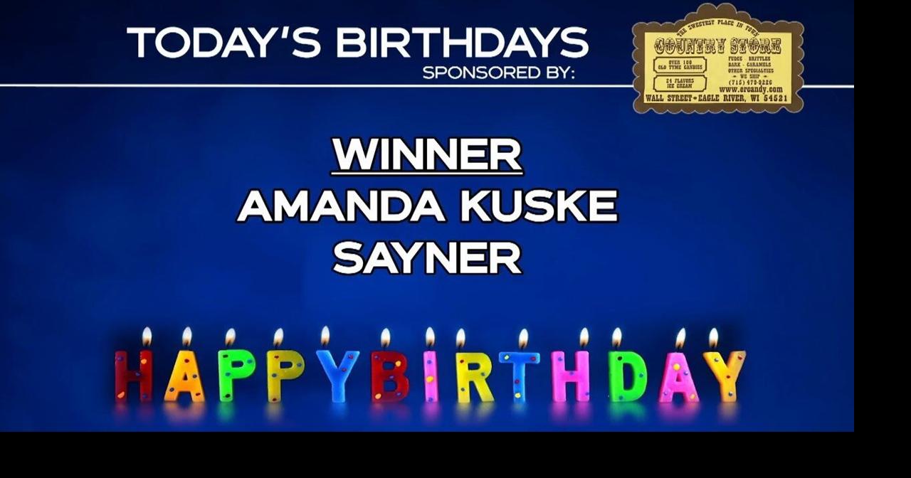 Birthday Club Winner 7-3-25 | Contests | wjfw.com