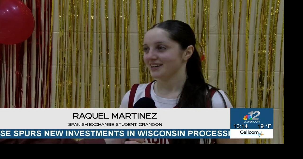 Crandon girls' basketball team hosts Spanish night to surprise exchange student player