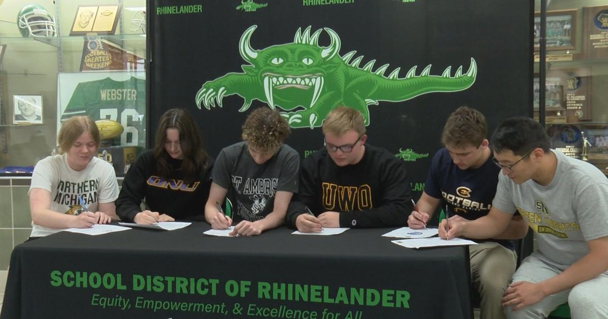 Rhinelander student-athlete college signing day | News | wjfw.com