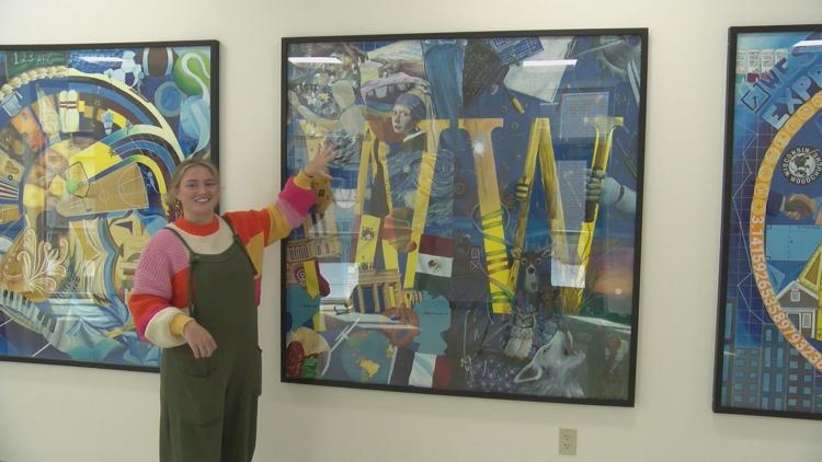 Wausau West High School students help beautify school with murals