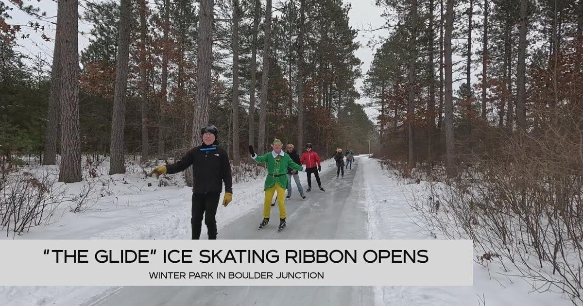 Ice Ribbon Rinters The Glide ice skating ribbon in Boulder Junction opens to the public ...