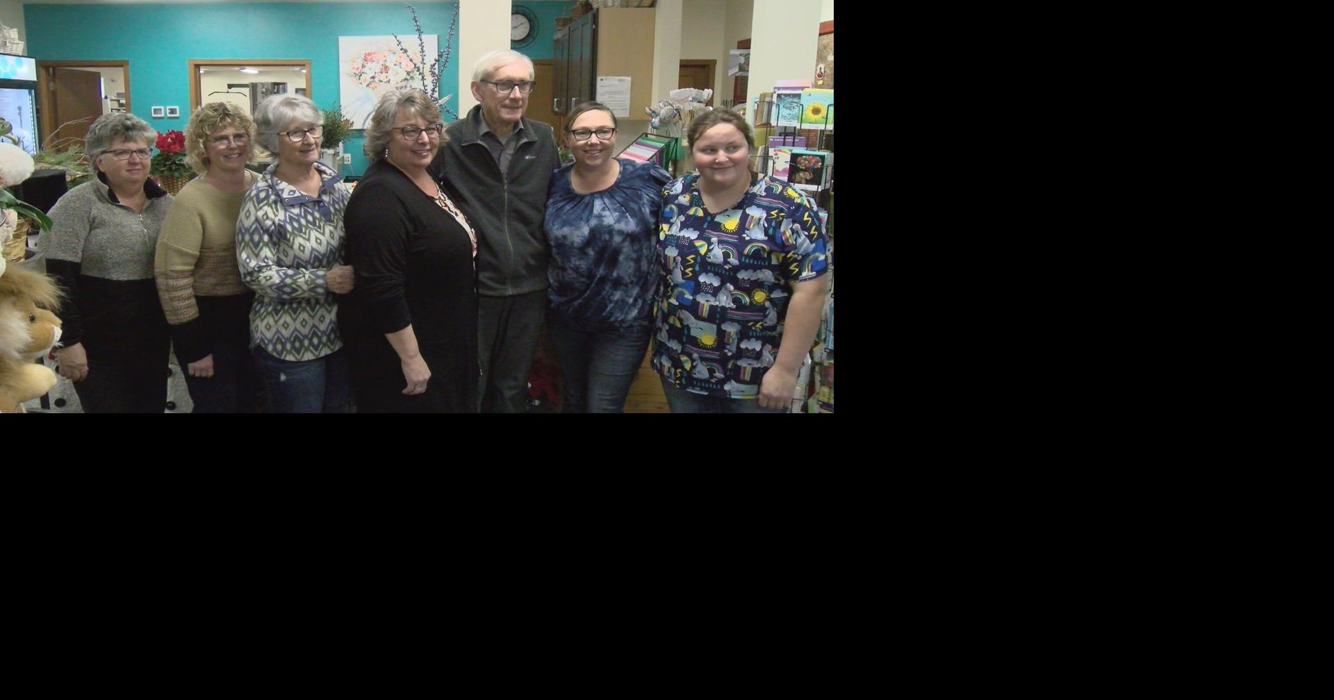 Gov. Evers visits small businesses in Merrill Tuesday