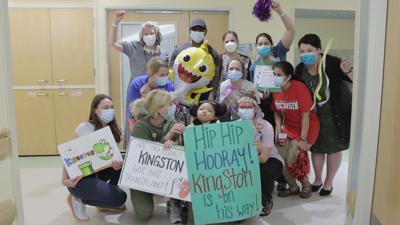 Miracle child Kingston leaves hospital after two year stay