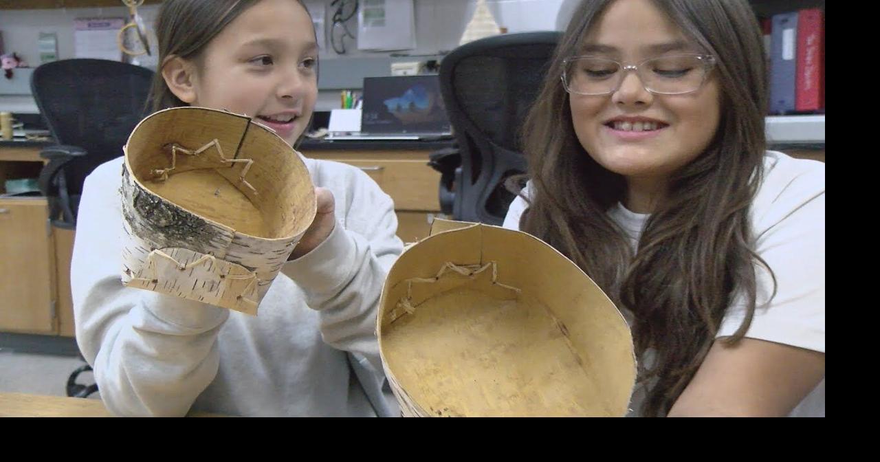 Lac du Flambeau Public School teaches students how to make, uses of birchbark baskets