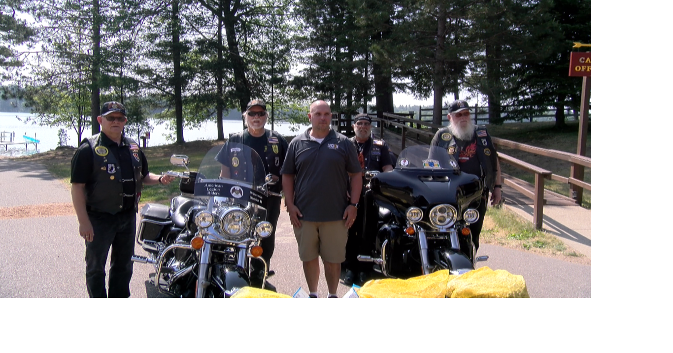 Local American Legion Riders donate peanuts to Lake Tomahawk Veterans