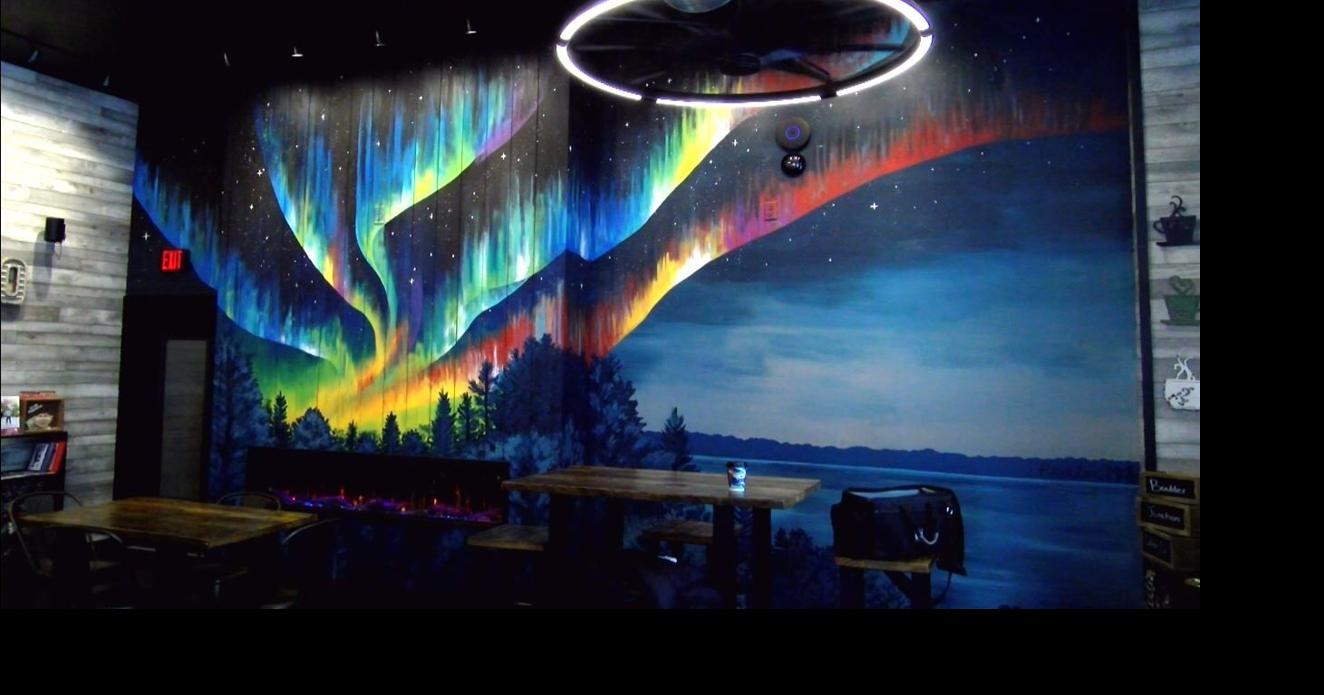 Boulder Junction Coffee Company unveils mural honoring Northern Lights