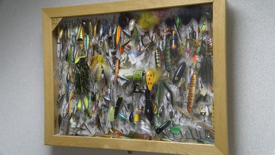 displaying stray fish hooks People Catcher's Club: Unique display case pays homage to fish hook  removals | Local News