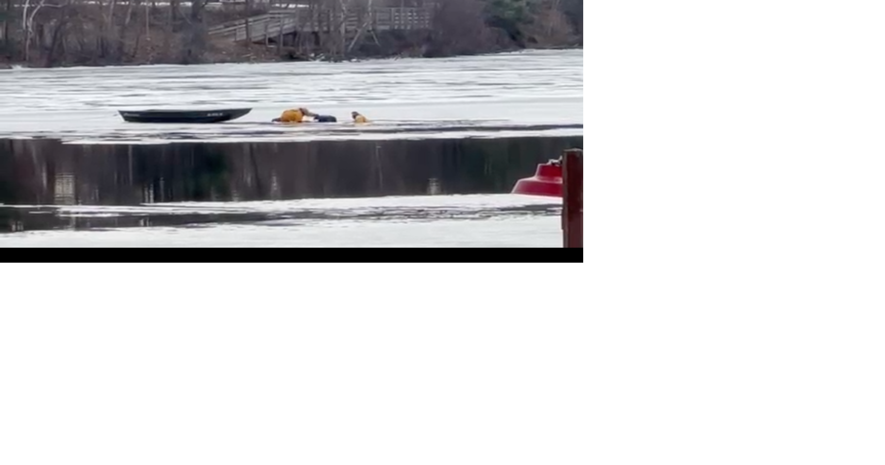 Dog saved by water rescue team after falling through Wisconsin River in ...