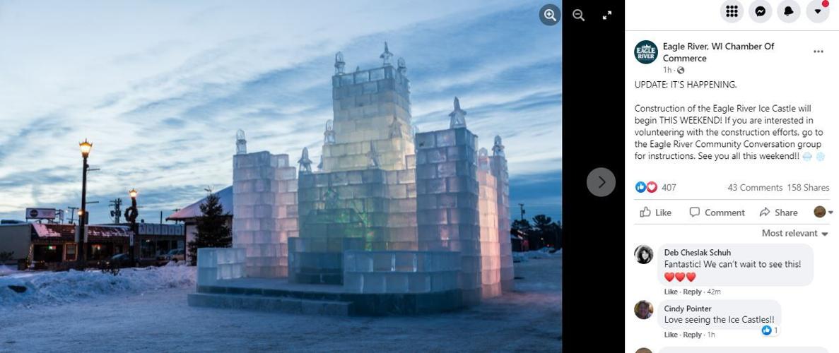 Construction for the Eagle River Ice Castle will take place this