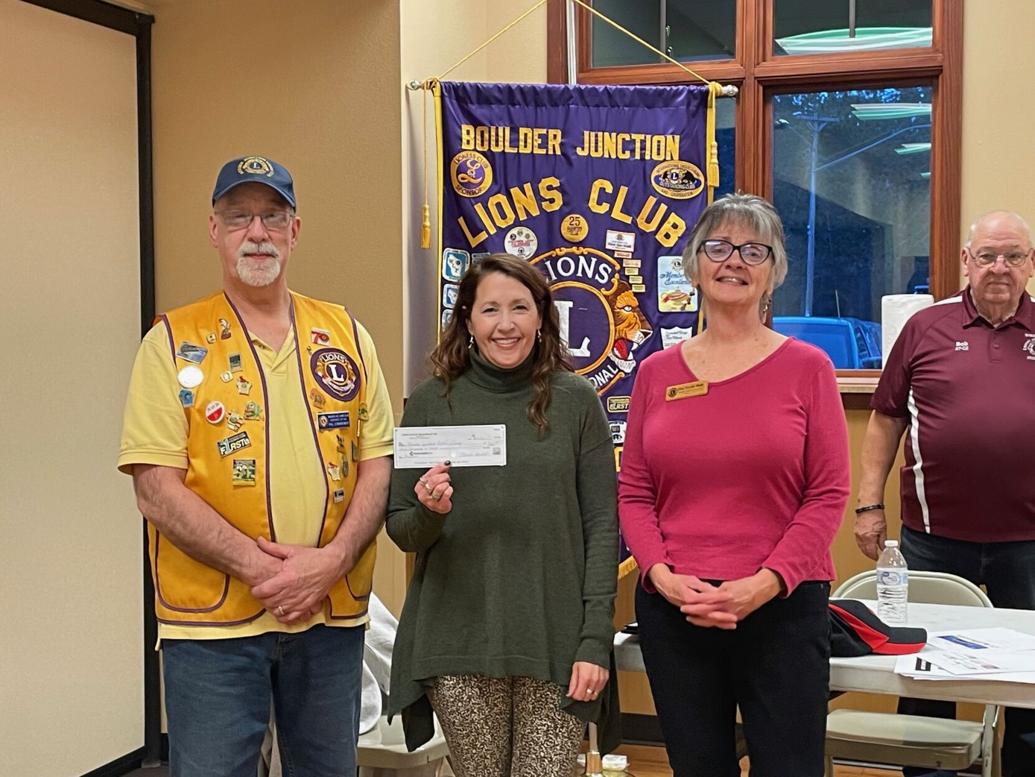 Lions Club donation to Boulder Junction Library will go toward large