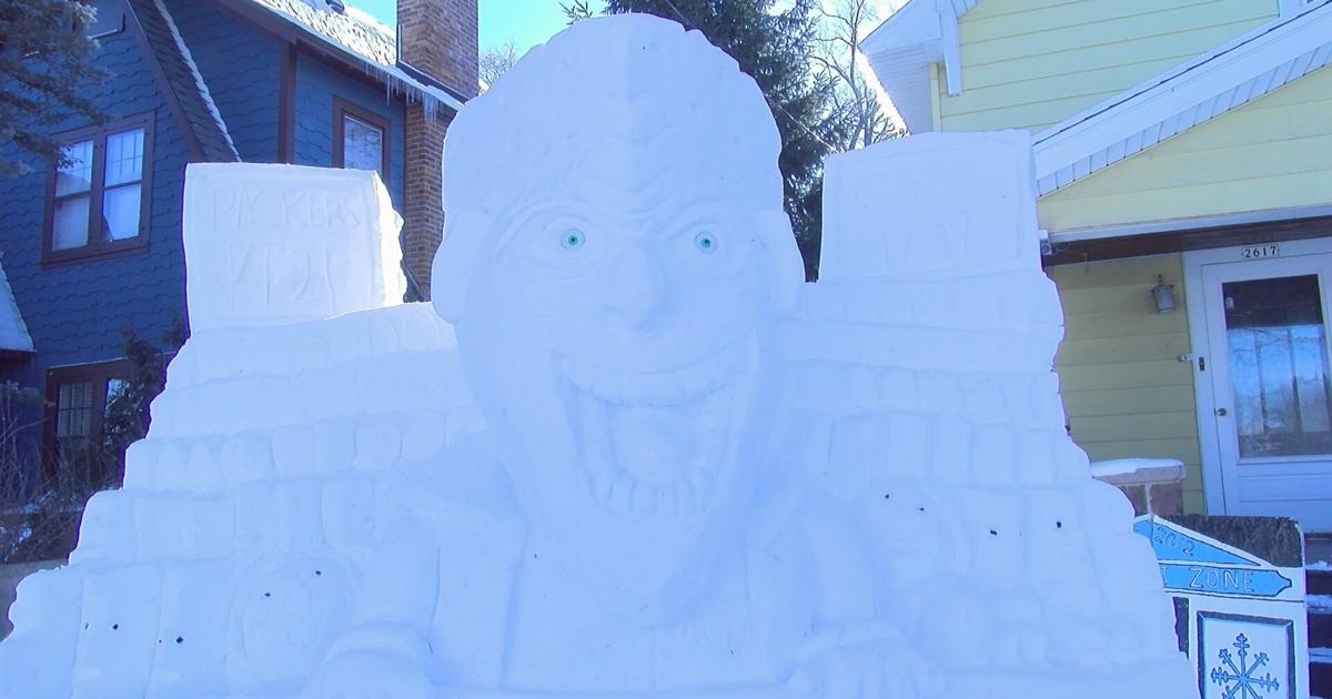 Stevens Point Winter Stevens Point resident creates snow sculptures to share with the ...