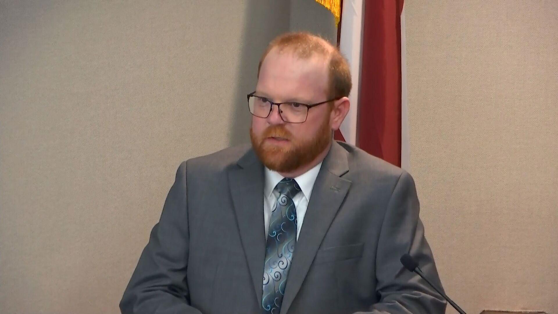 travis mcmichael takes the stand as the first witness for the defense in ahmaud arbery killing trial law wkow com