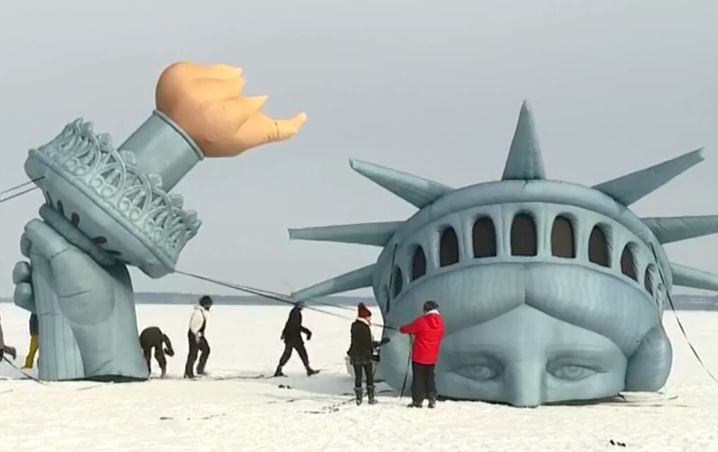 First appearing as a prank in the '70s, the Statue of Liberty has