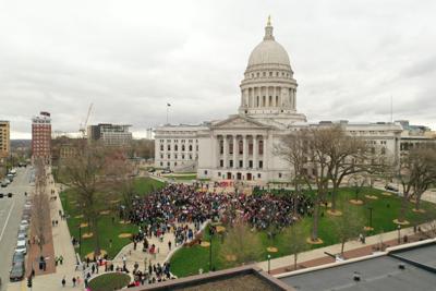 Madison Capitol Roe V. Wade Protest, 27 Skytrack Drone