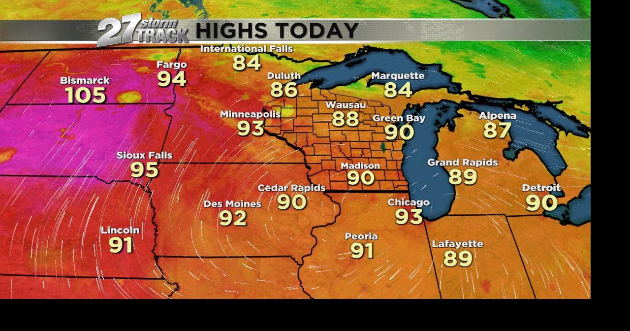 Hot conditions remain with humidity creeping up over the next few days ...