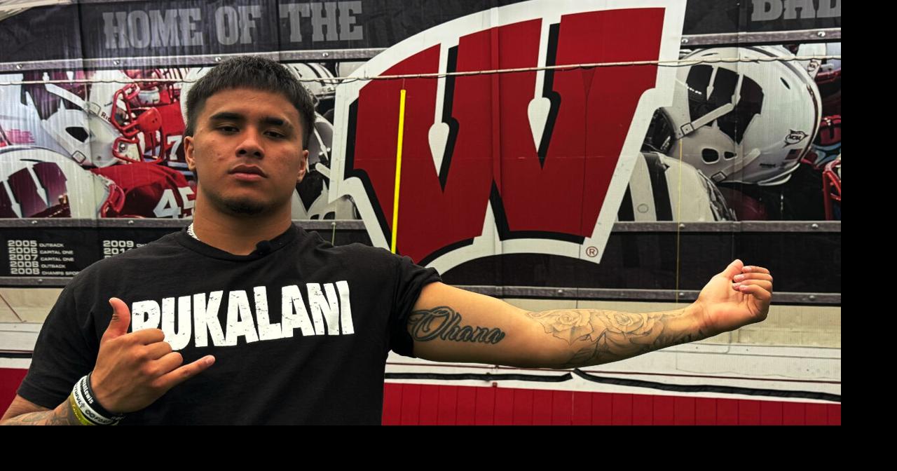 His Wisconsin ‘ohana’: Badger receiver Trech Kekahuna proudly embraces Hawaiian heritage on the field
