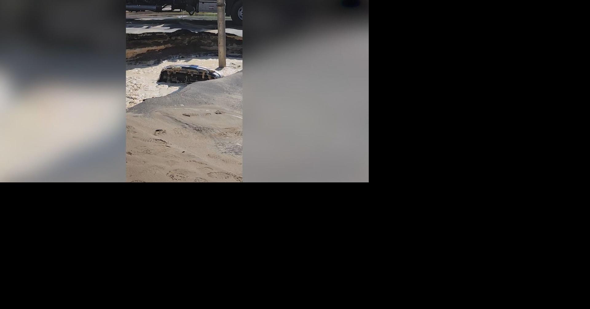 Minnesota sinkhole swallows car after water main break News