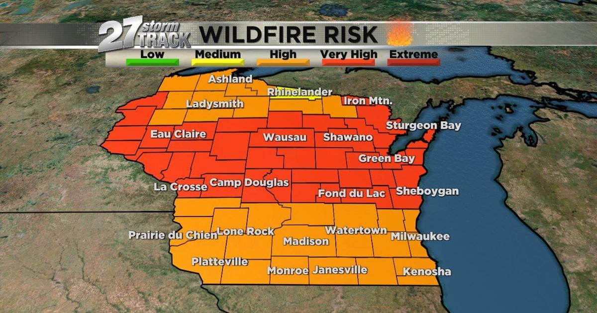 Increased wildfire risk across Wisconsin this weekend | News | wkow.com