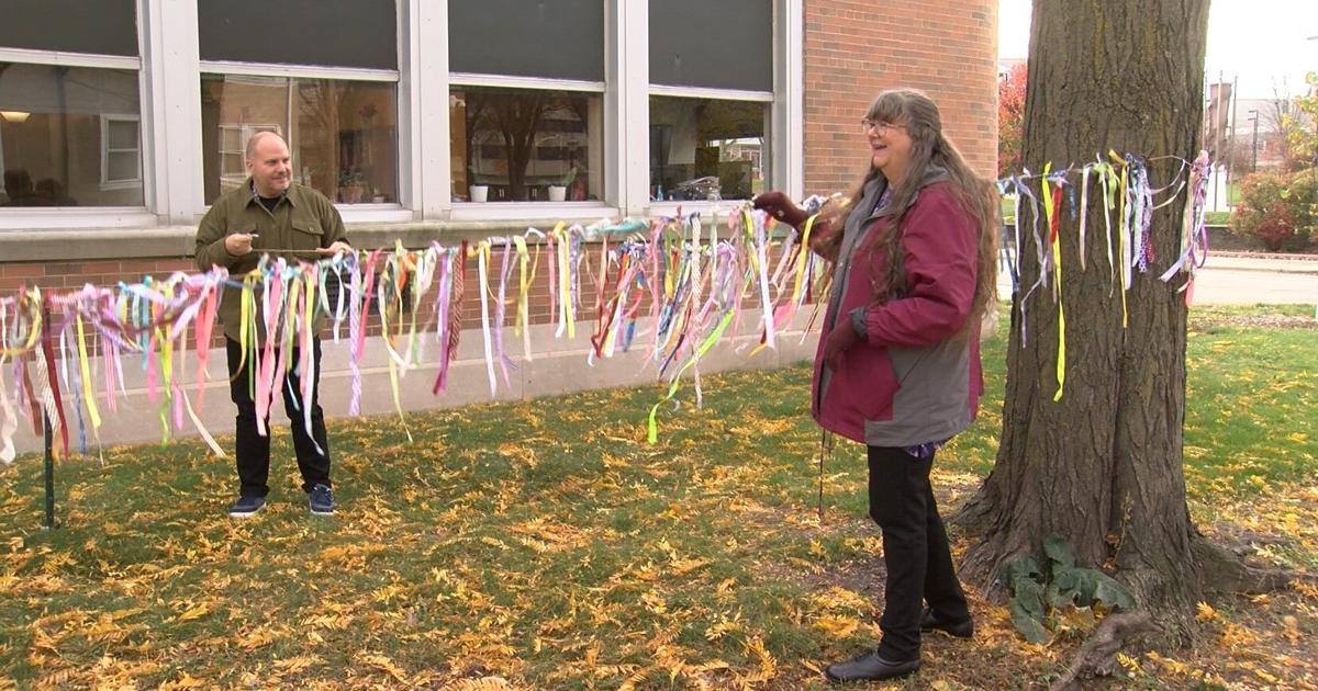 Homelessness Ribbon MMSD calling attention to issue of homelessness with ribbons, donation ...