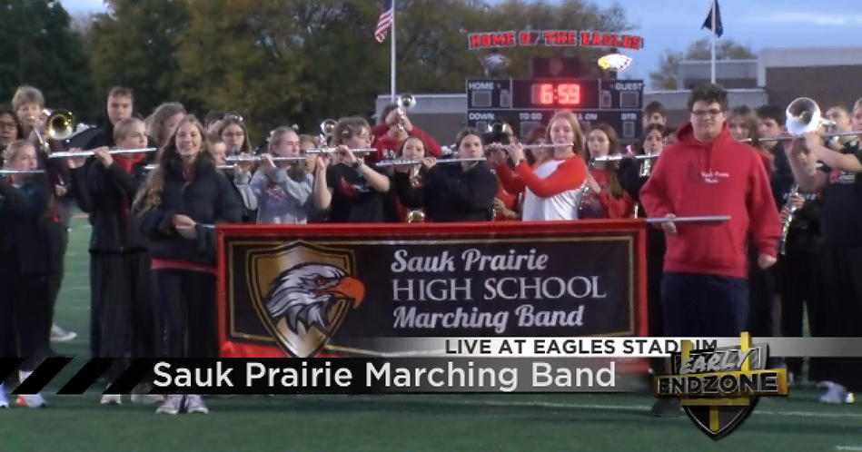 Early EndZone: Sauk Prairie Marching Band rocks live performance for Homecoming