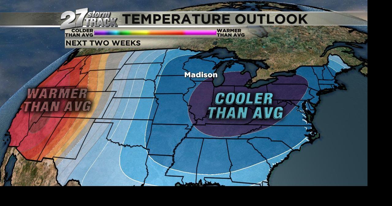 Cooler than average trend, freezing conditions late-week | Weather ...