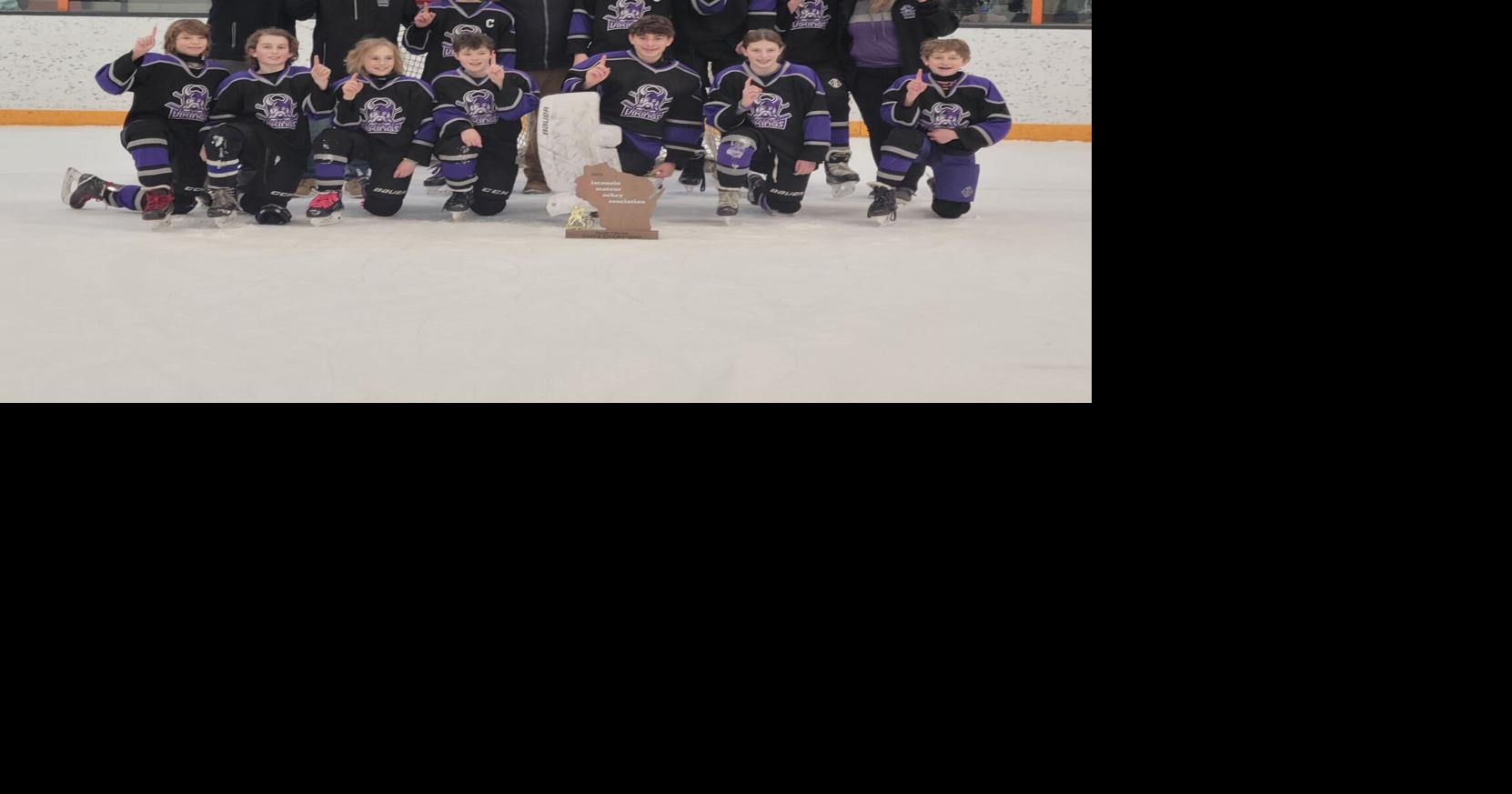 Stoughton Vikings Peewee Hockey Team wins first state championship in