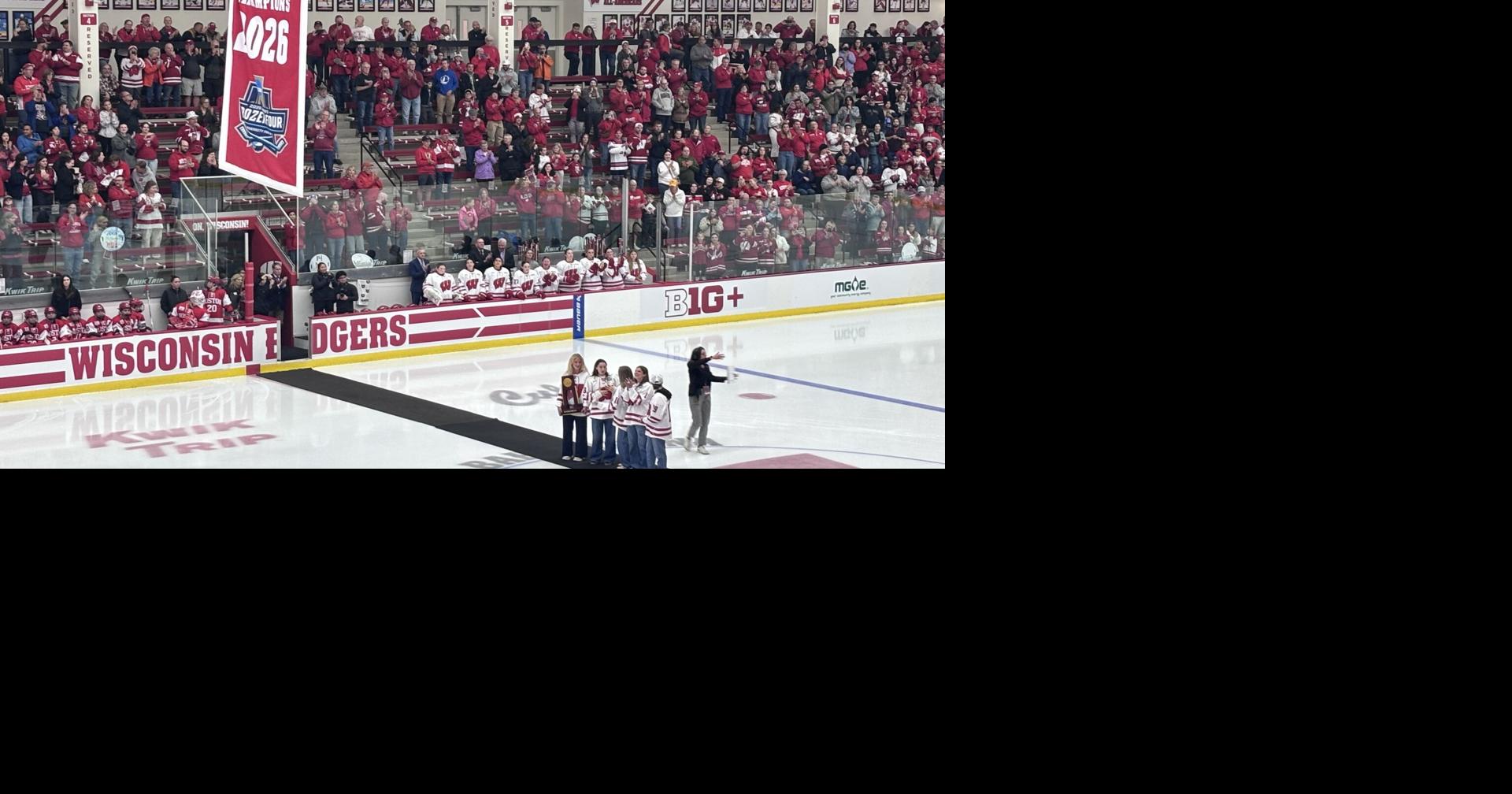 Badgers women's hockey raises 9th championship banner