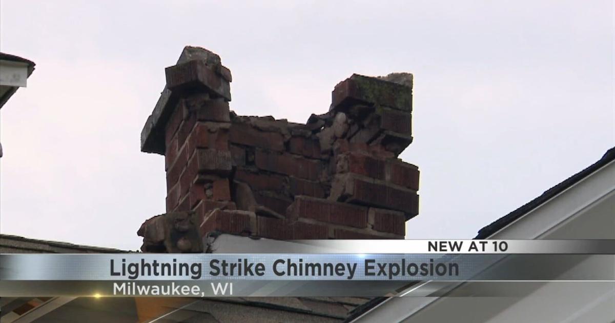 Chimney Explosion Lightning strike chimney explosion | Video | wkow.com