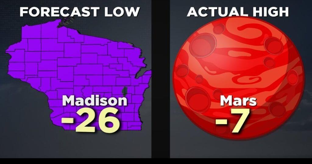 Southern Wisconsin colder than parts of Mars through Friday AM