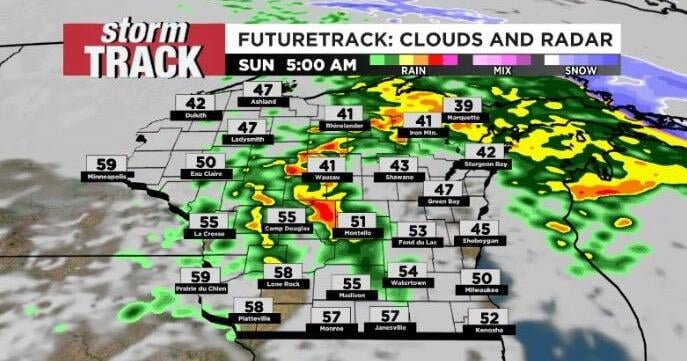 Warm front moving in bringing an active pattern to Wisconsin